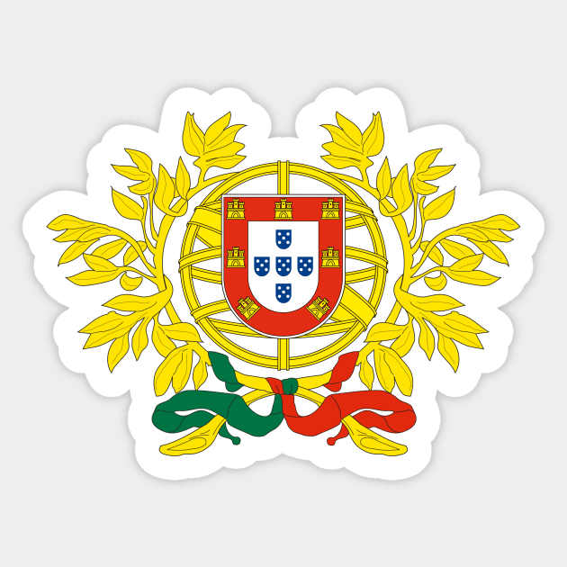 Coat of arms of Portugal Sticker by Wickedcartoons